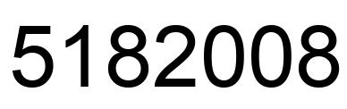 Number 5182008 black image