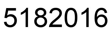 Number 5182016 black image