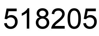 Number 518205 black image