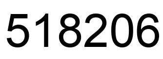 Number 518206 black image