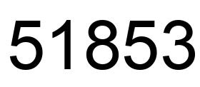 Number 51853 black image