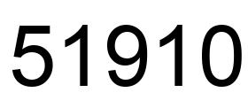 Number 51910 black image