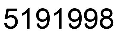 Número 5191998 imagen negro