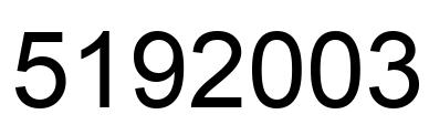 Número 5192003 imagen negro