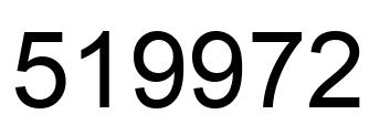 Number 519972 black image
