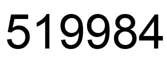 Number 519984 black image