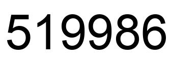 Number 519986 black image