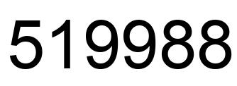 Number 519988 black image