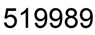 Number 519989 black image