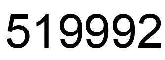 Number 519992 black image