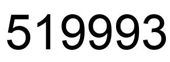 Number 519993 black image