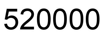 Number 520000 black image