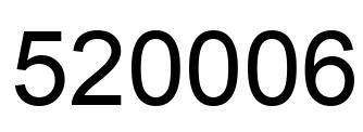 Number 520006 black image