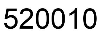 Number 520010 black image