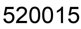 Number 520015 black image