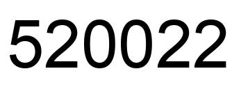 Number 520022 black image