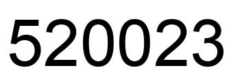 Number 520023 black image