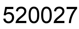 Number 520027 black image