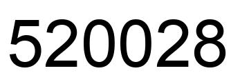 Number 520028 black image