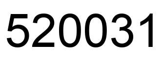 Number 520031 black image