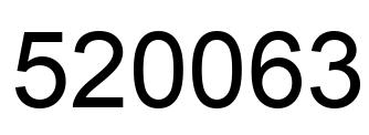Number 520063 black image