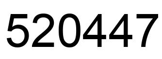 Number 520447 black image