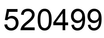 Number 520499 black image