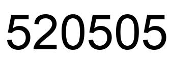 Number 520505 black image
