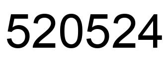 Number 520524 black image