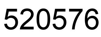 Number 520576 black image