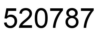 Number 520787 black image