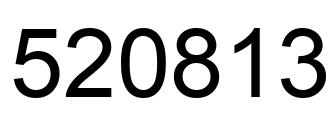 Number 520813 black image