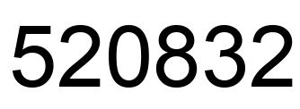 Number 520832 black image