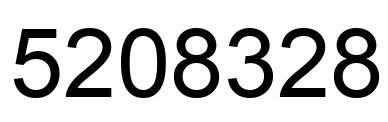 Number 5208328 black image