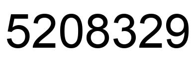 Number 5208329 black image