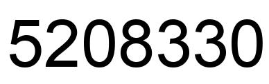 Number 5208330 black image