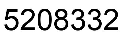 Number 5208332 black image