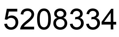 Number 5208334 black image