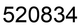 Number 520834 black image