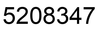 Número 5208347 imagen negro