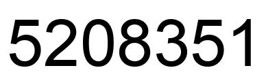 Number 5208351 black image