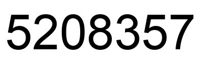 Number 5208357 black image