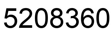 Number 5208360 black image