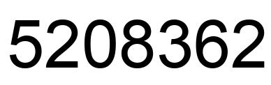 Number 5208362 black image