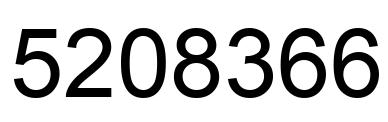 Number 5208366 black image
