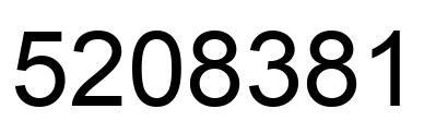 Number 5208381 black image