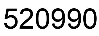 Número 520990 imagen negro