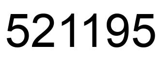 Number 521195 black image