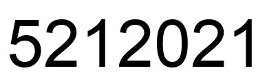 Number 5212021 black image