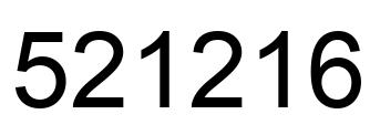 Number 521216 black image